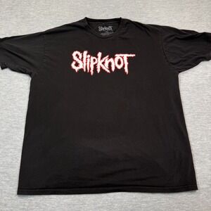Slipknot T Shirt Men XXL‎ Black Red Logo Graphic Metal Band Tour Concert Tee